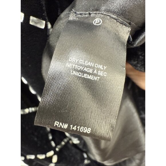 Ramy Brook Size 0 Black Omega Rhinestone Velvet Maxi Dress Spaghetti Straps - Picture 12 of 12